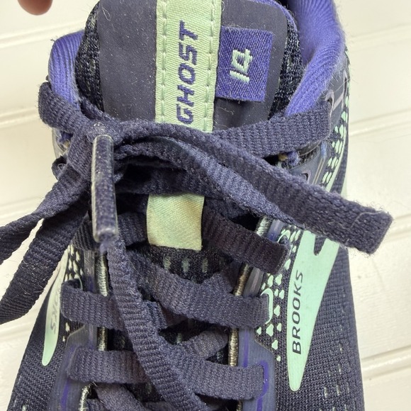 Brooks Ghost 14 Women's 9.5 Peacoat Yucca Blue GUC No Insoles - Picture 2 of 9